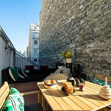 Hotell Superbe Penthouse 3 Hammam Terrasse - Saint Germain Paris
